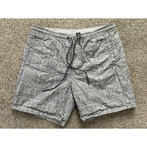 Reyn Spooner Reversible Shorts Mens 36 Large Blue Gray Tiki Tribal Beach